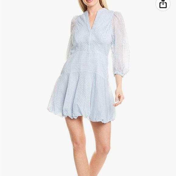 Rebecca Taylor puff sleeve bubble hem dress - Picture 2 of 16